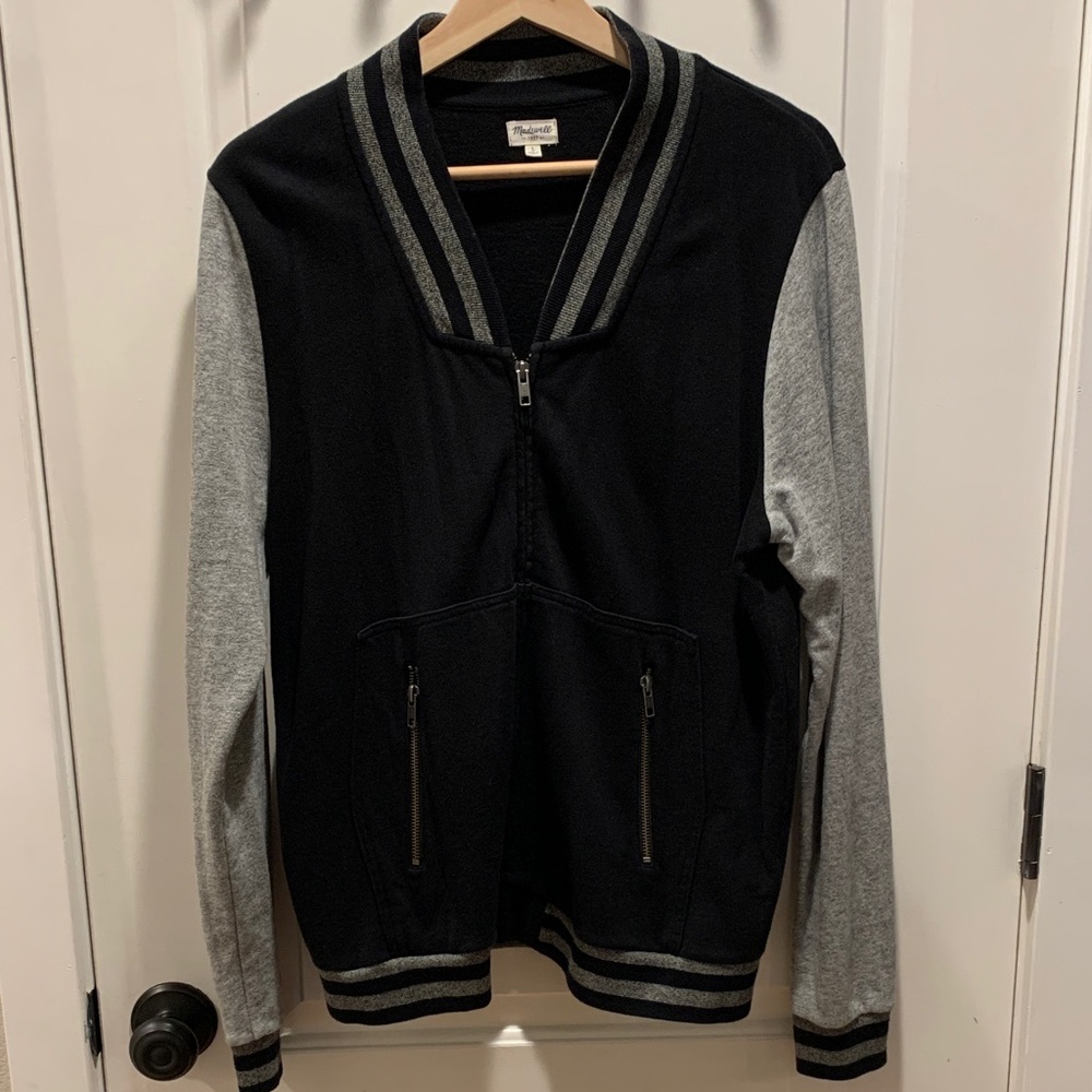 Madewell sweatshirt varsity jacket